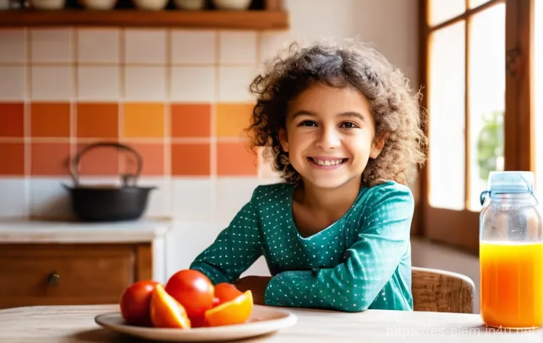 초등학교 입학 준비 - **"Morning Routine in a Spanish Home"**
    A warm, brightly lit kitchen in a Spanish-style home. Th...